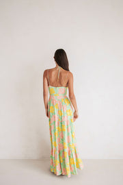 Addis Dress - Rose Fill Green