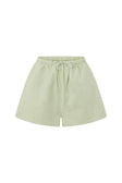 Mint Green High Waist Elastic Drawstring Akel Shorts