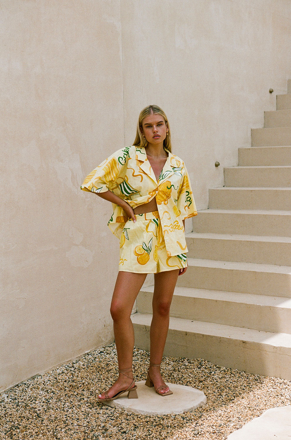 SAMPLE-Seona Shorts - Amalfi Citrus