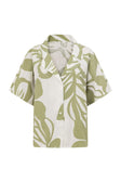 Green Paradisus Floral Print Button Up Senoa Top