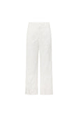 White Embroidered Cutwork Wide Leg Donna Pants