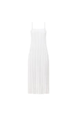 White Crochet Knit Strappy Maxi Trieste Dress