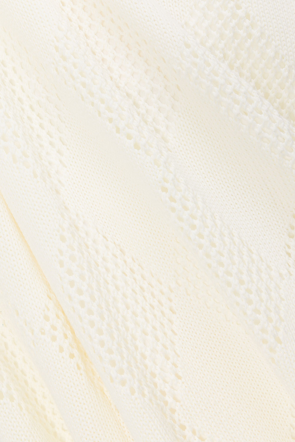Cream Knit Elastic High Waist Blanca Pants