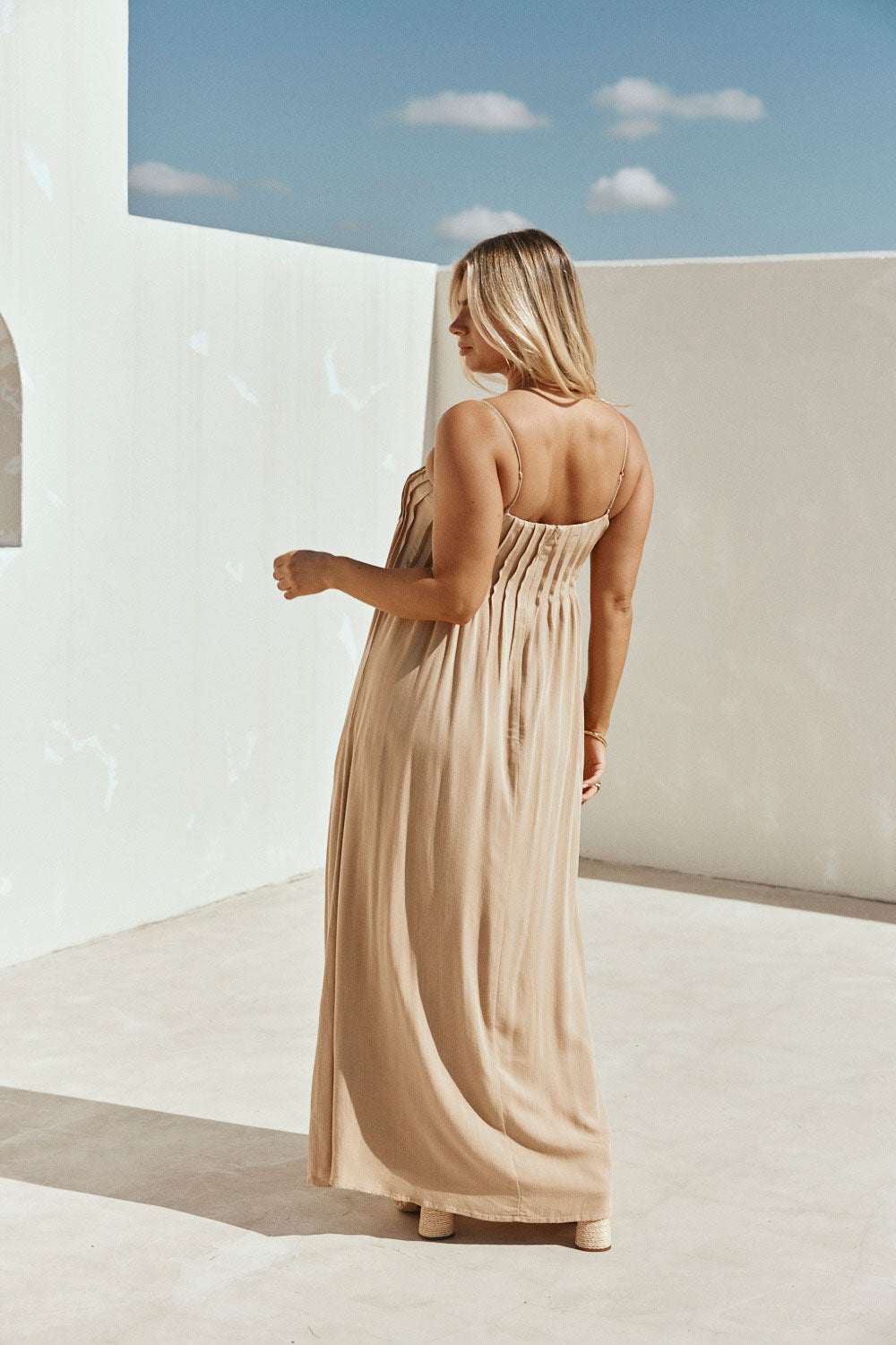 SAMPLE-Ada Dress - Tan
