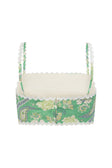 Green Floral Heritage Print Kelia Crop Top