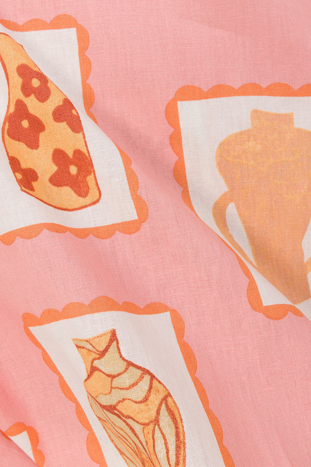 Pink Florero Print V Neck Midi Mira Dress
