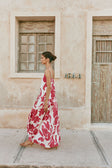 Bette Thin Strap Panelled Maxi Dress - Pink, White Ada Floral Print