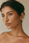 18K Gold Plated Hoop Gemstone Detail Nadia Earrings