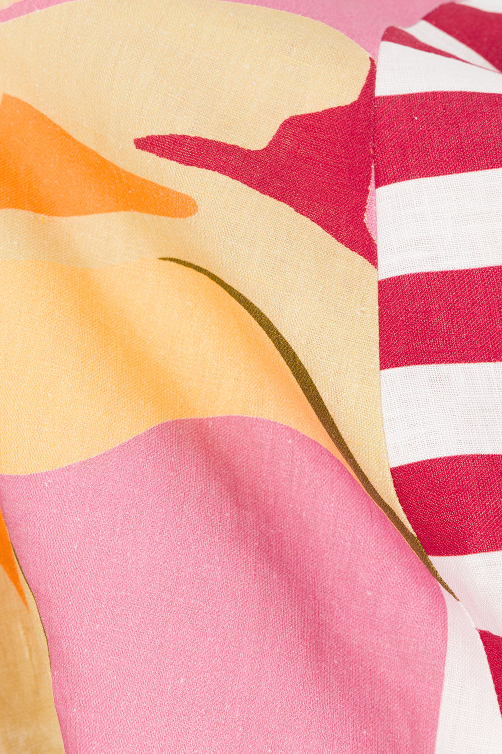 Red Estivo Abstract Print Asymmetric Mini Carmen Dress