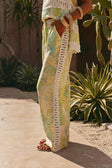 Green Fiore Festivio Print Wide Leg Orion Trouser Pants