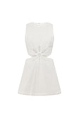 White Cut Out Mini Verana Dress