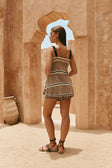 Brown Crochet Knit Cami Eleza Top