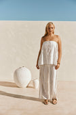 White Strapless Frill Emilia Top