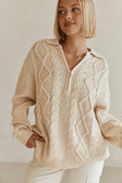Cream Knit Long Sleeve Karla Top