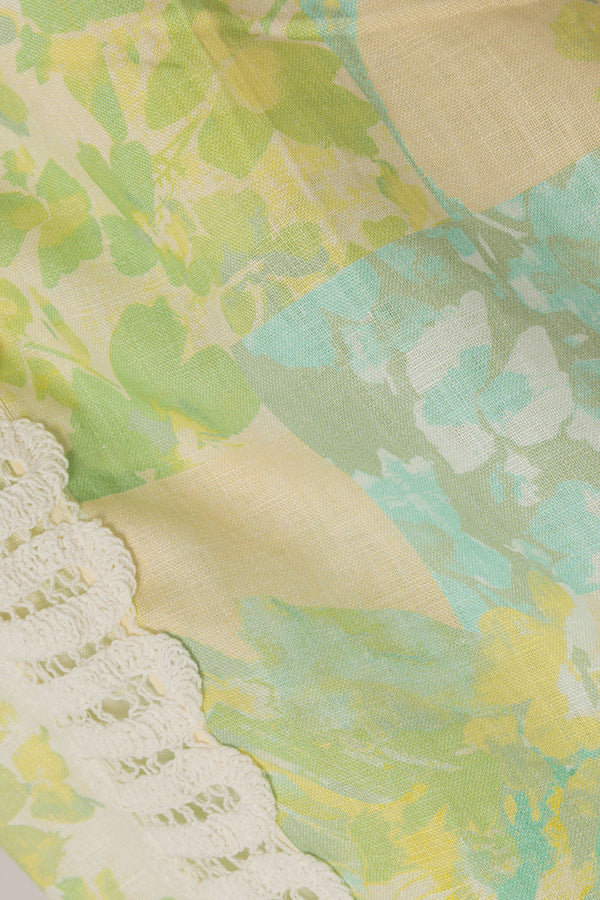 Green Fiore Festivio Print Wide Leg Orion Trouser Pants