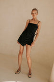 Black Strappy Backless Mini Sweeney Dress