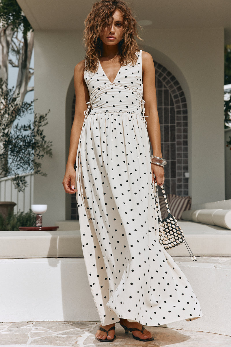 Franci Dress - Cream Speck