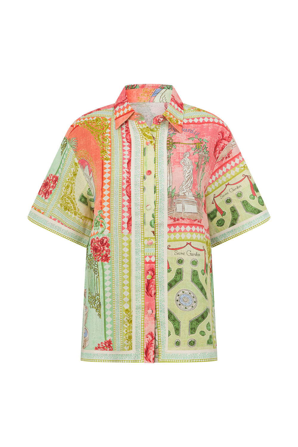 El Jardin Print Button Up Estella Shirt