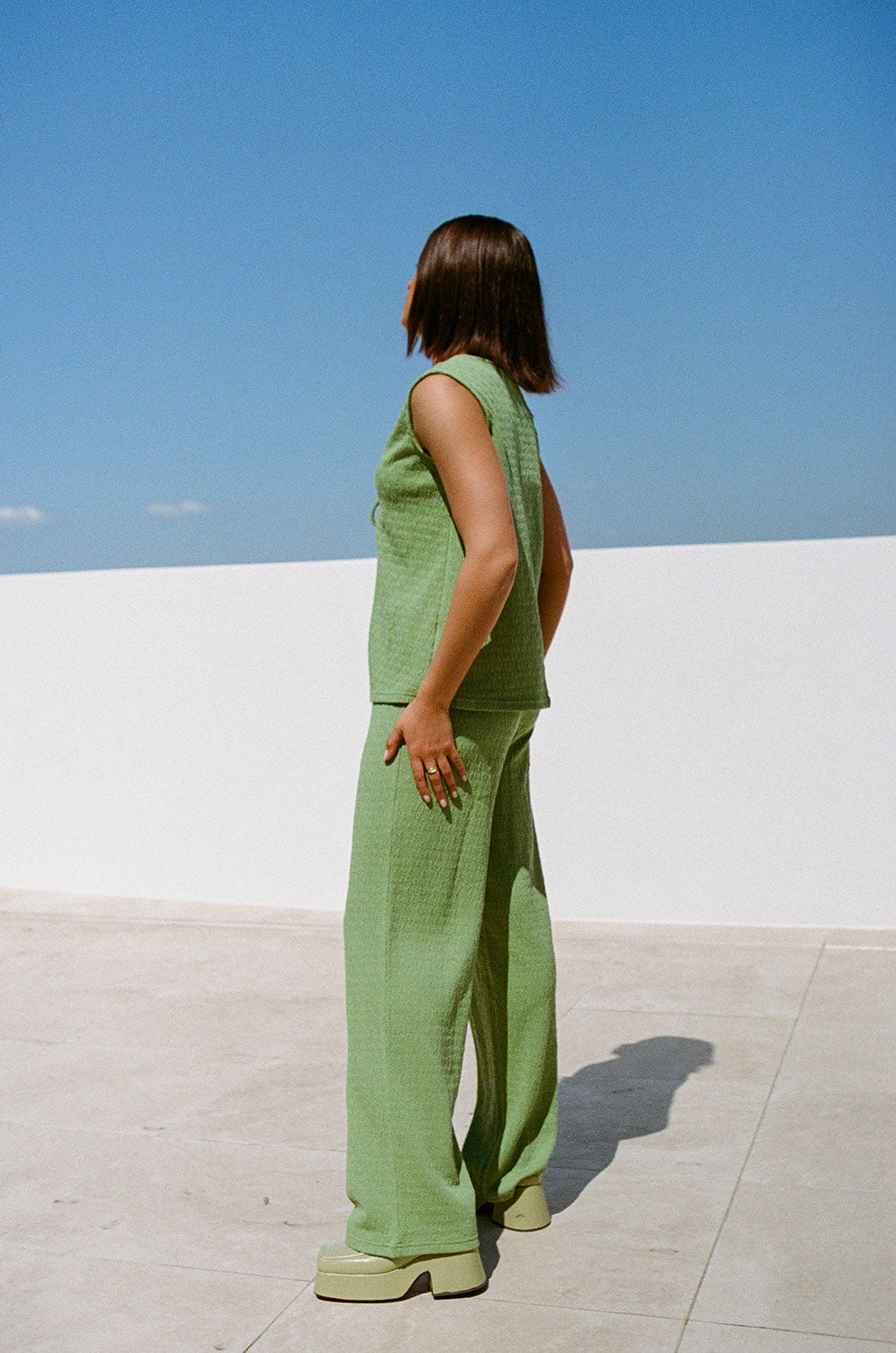 SAMPLE-Marina Split Top - Green