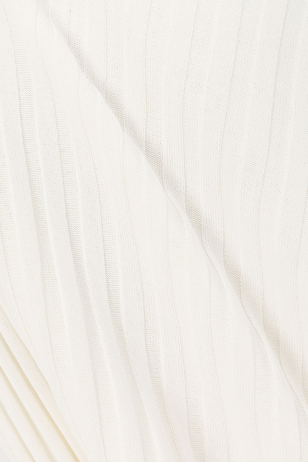 White Ribbed Knit Strappy Maxi Adley Dress