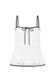 White Crochet Adjustable Strap Aluna Top