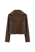 Chocolate Brown Crop Selah Blazer