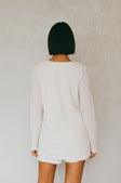 Beige High Waist Drawstring Emel Waffle Shorts