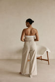 Beige Vintage Lace Detail Millie Pants