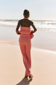Rose Pink Knit High Waist Ellea Pants