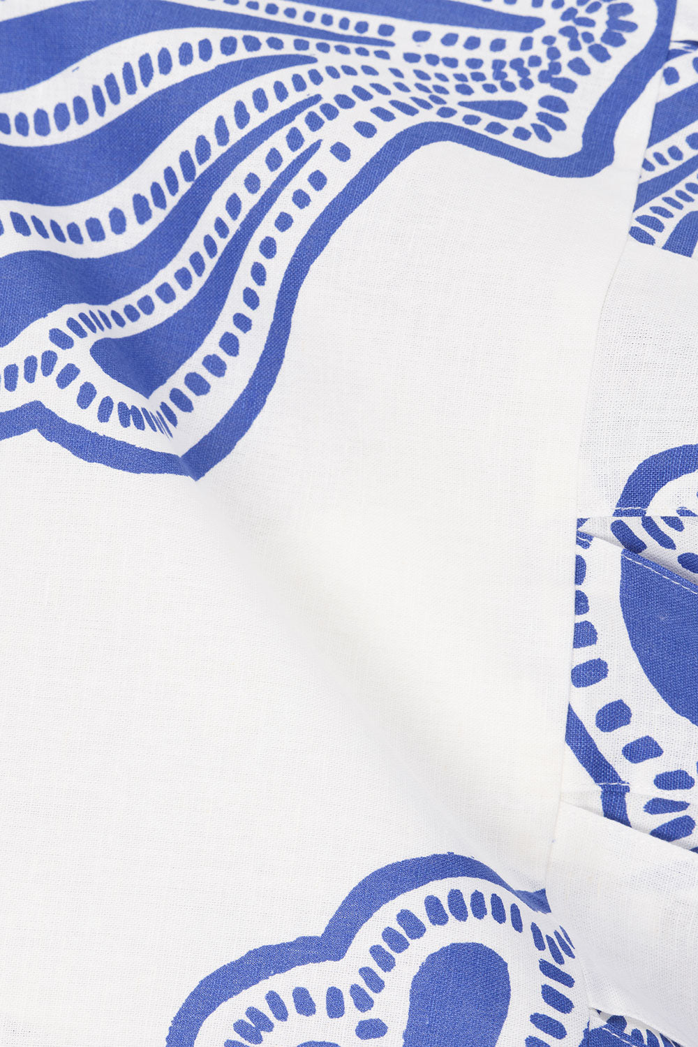 Danna Thin Strap Playsuit - Seashell Print, Blue, White