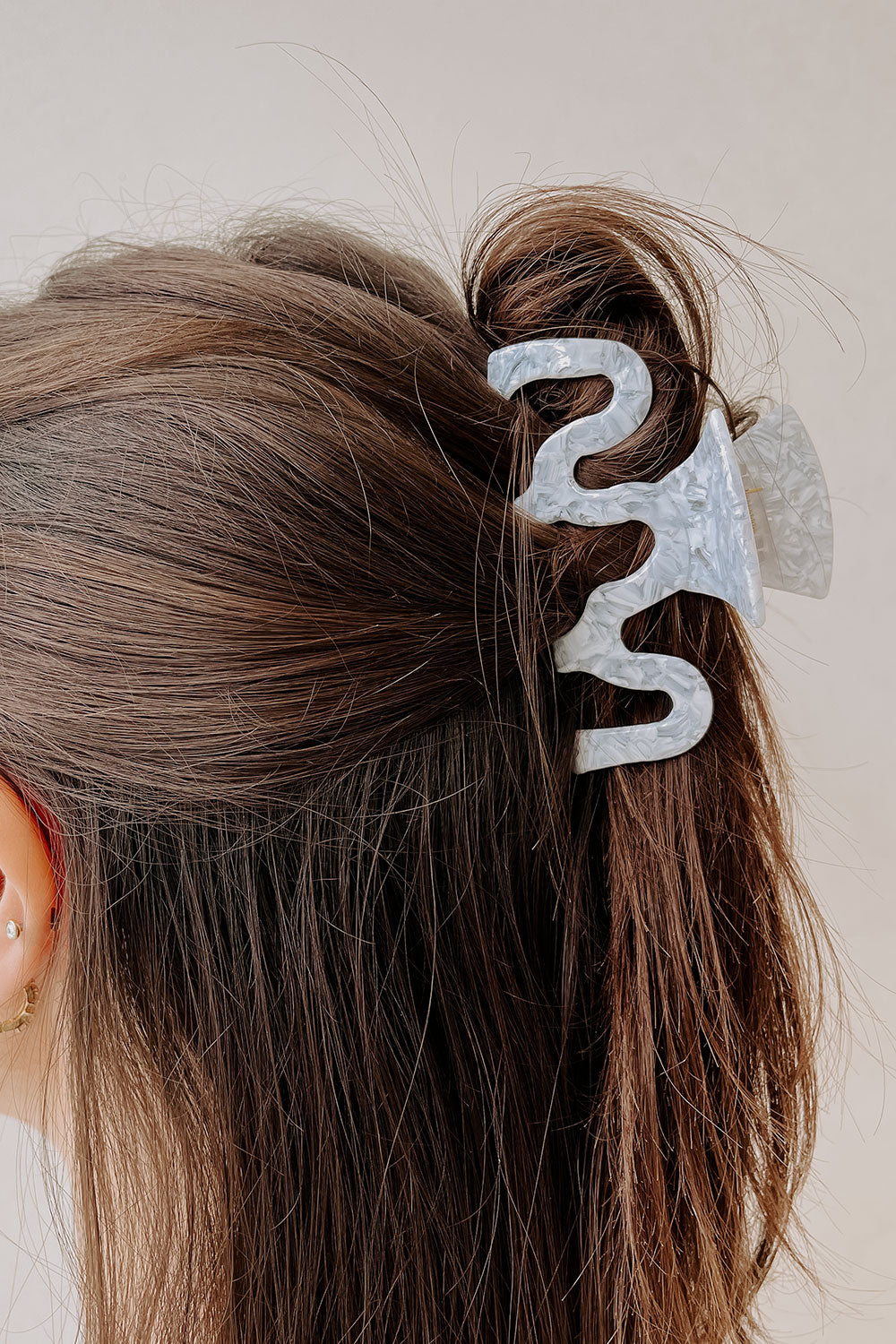 Florence Claw Clip - White