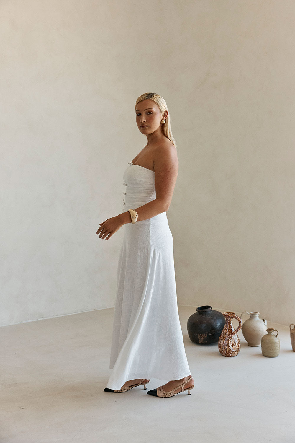 SAMPLE-Palais Maxi Dress - White
