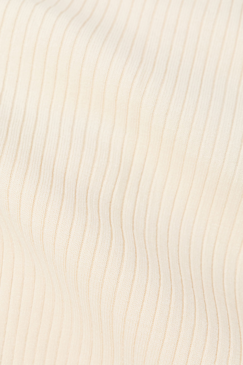 Cream Ribbed V Neck Wrap Longline Jaxon Top