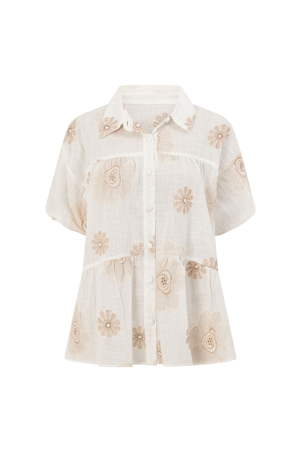 SAMPLE-Camela Top - Broderie Motif