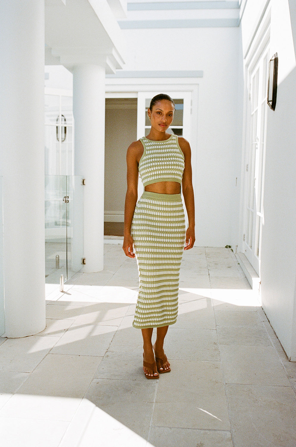 SAMPLE-Heather Skirt - Stripe