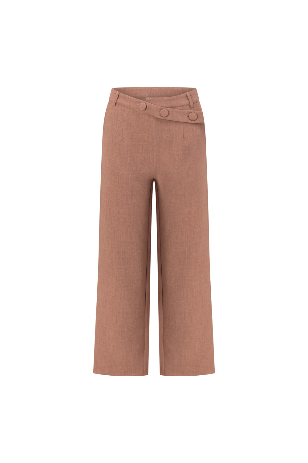 Tan Suiting Button Waist Raven Trouser Pants