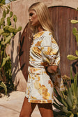White Agalia Floral Print Belted Jara Shorts