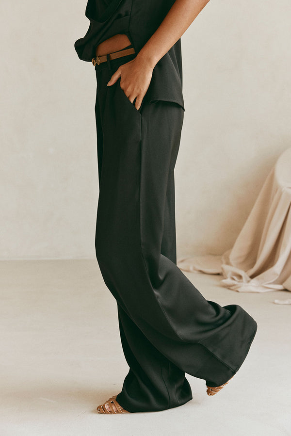 Black High Waist Pocket Trouser Zarah Pants