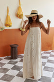 SAMPLE-Melena Dress - Beige Flower