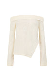 Cream Knit Off Shoulder Long Sleeve Alena Top