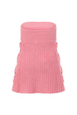 Rose Pink Knit Strappless Ellea Top