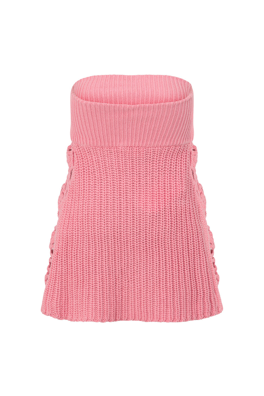 Rose Pink Knit Strappless Ellea Top