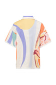 Orange Estivo Dusk Print Button Up Francesca Shirt