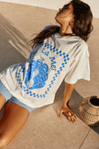 Blue Graphic Tee Relaxed Par La Mer Top
