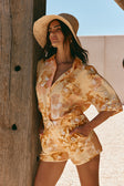 Yellow Breeze Floral Button Up Collar Sicily Top