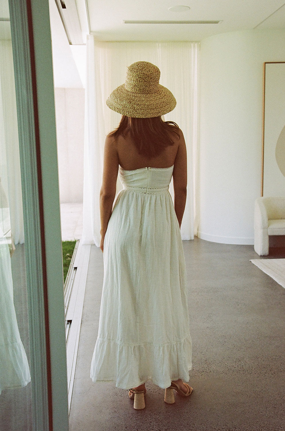 Kenna Strapless Maxi Dress - White