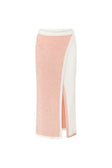 Pink Knit Overlay Elastic Maxi Danita Skirt