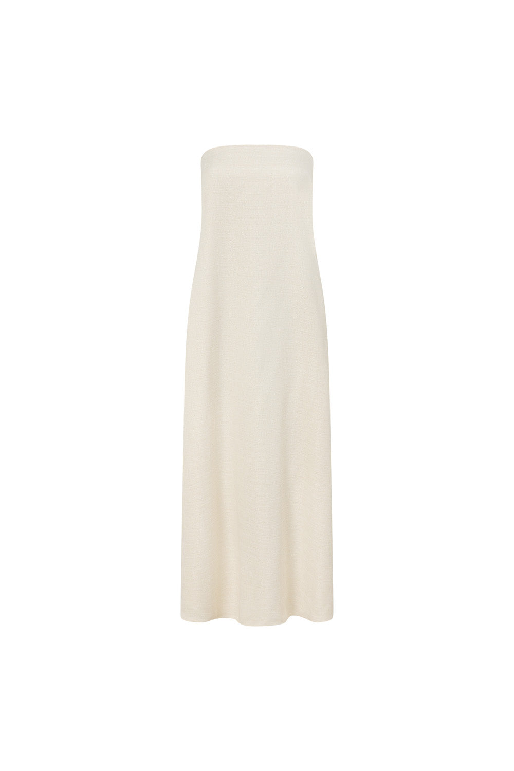 Beige Strapless Cut Out Side Split Maxi Belen Dress