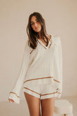 White High Waist Elastic Adair Shorts