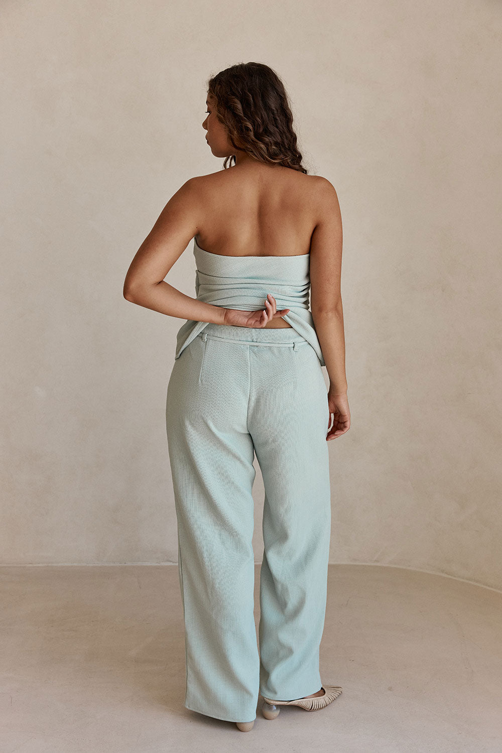 Mint Green Tie Jira Trouser Pants